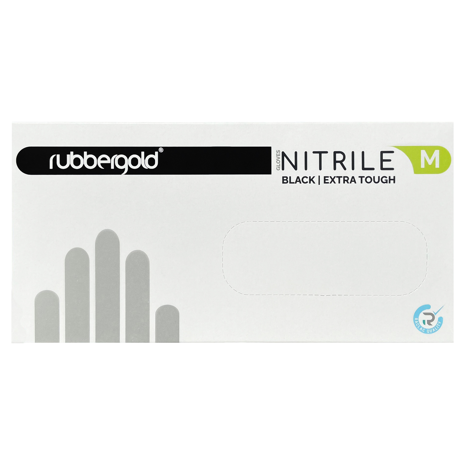 LUVAS NITRILO PRETAS TAMANHO M RUBBERGOLD 100UN