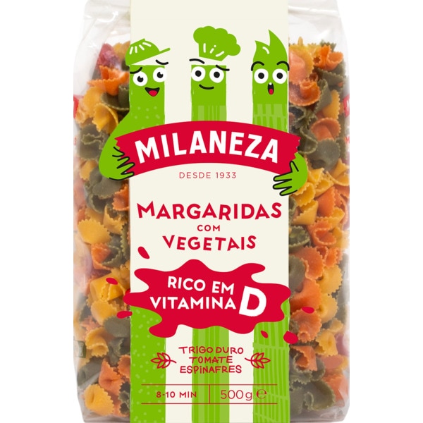 MASSA MARGARIIDAS COM VEGETAIS MILANEZA 500GR