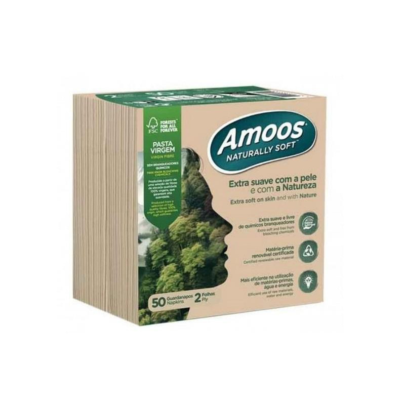 GUARDANAPOS BRANCOS 40X40 AMOOS 50UN