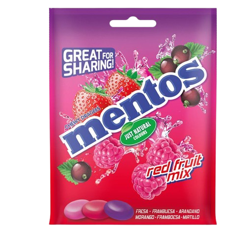 DRAGEIA MENTOS RED FRUIT MIX 160GR