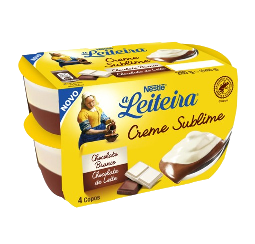 MOUSSE CHOCOLATE CREME DUO LEITE A LEITEIRA 4X65GR