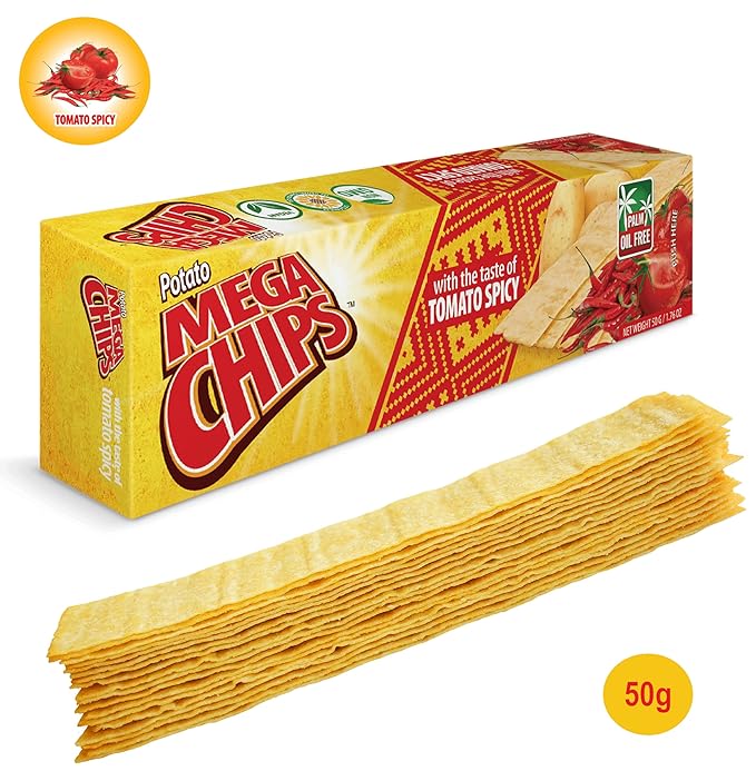 MEGA CHIPS TOMATE E PICANTE 50GR