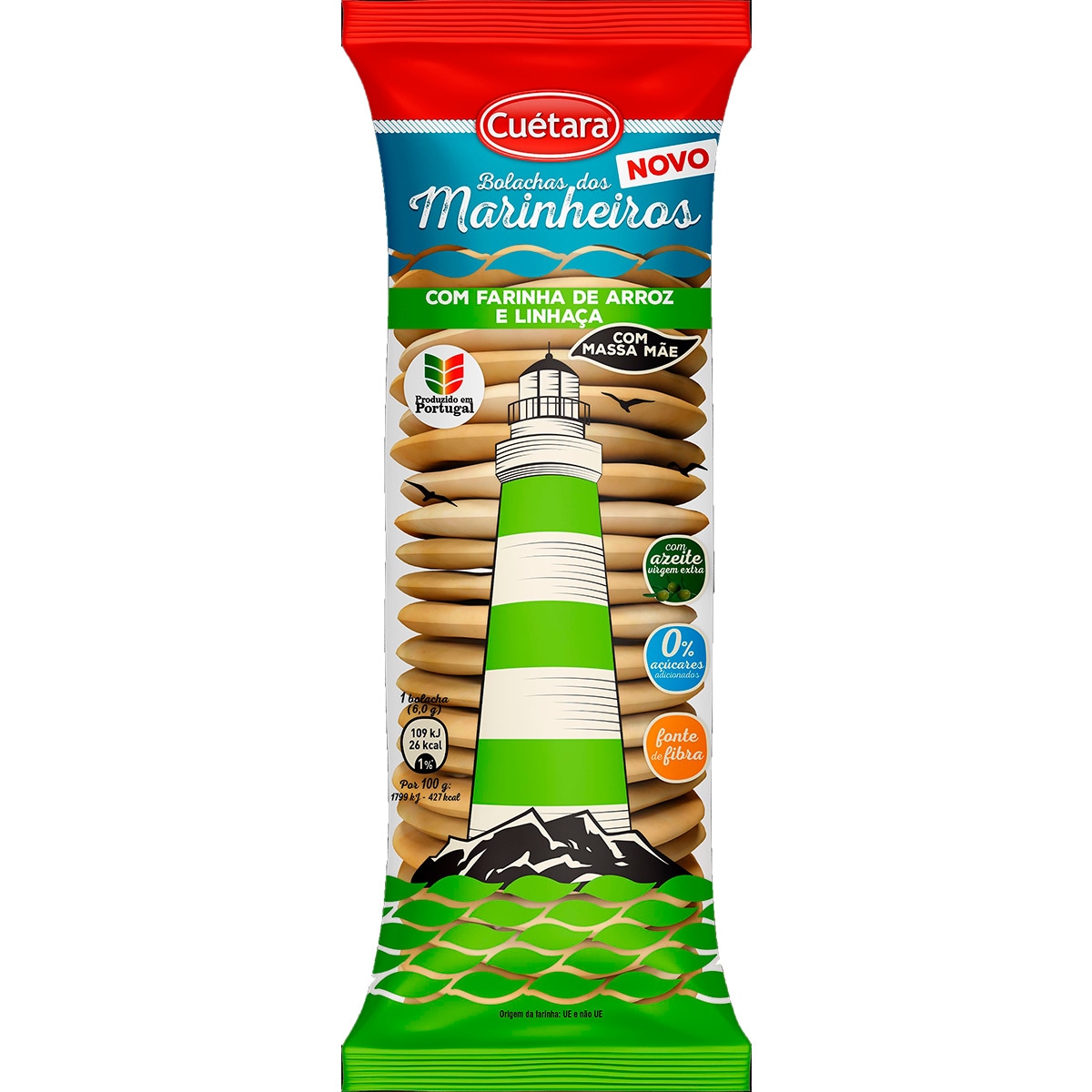 BOLACHA DOS MARINHEIROS ARROZ LINHAÇA CUÉTARA 150GR