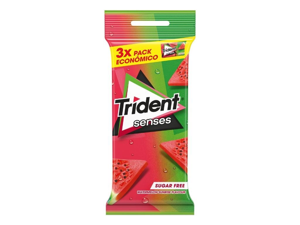PASTILHAS TRIDENT SENSES WATERMELON SUNRISE 3X23GR