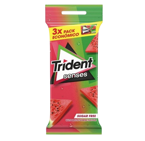 PASTILHAS TRIDENT SENSES WATERMELON SUNRISE 3X23GR