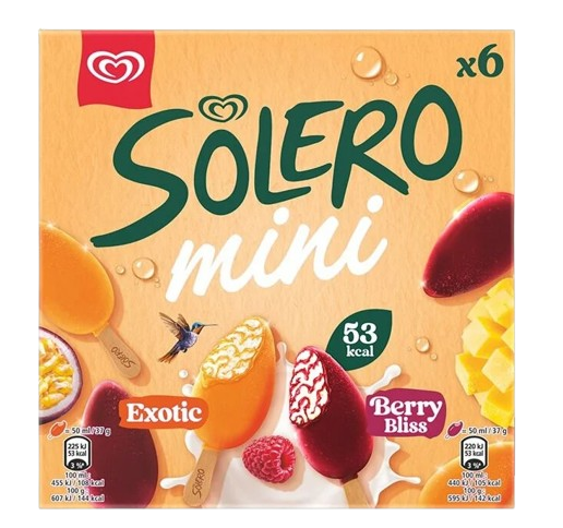 GELADO SOLERO EXÓTICO & RED BERRY MINI 6U