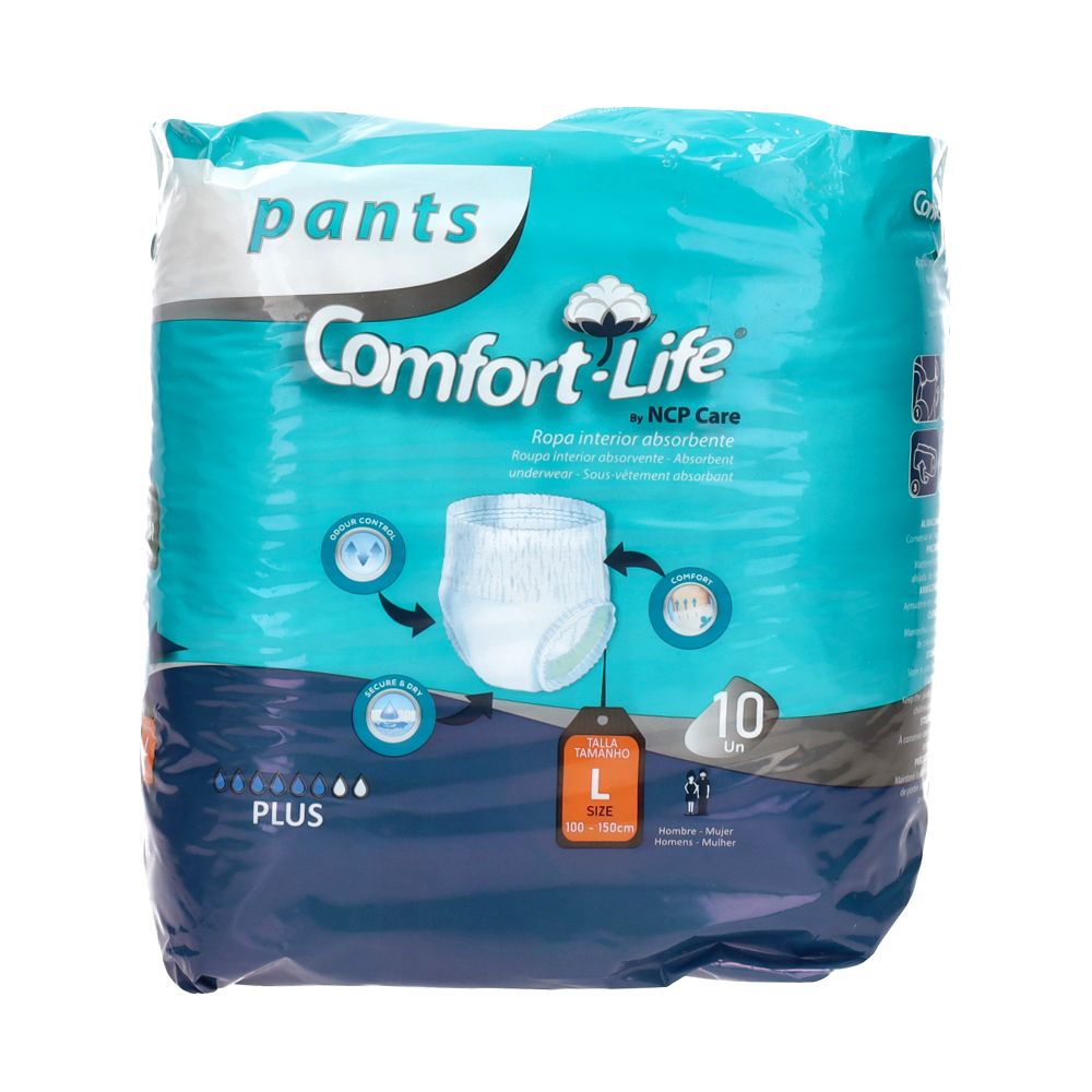 CUECA INCONTINENCIA L PLUS COMFORT LIFE 10U